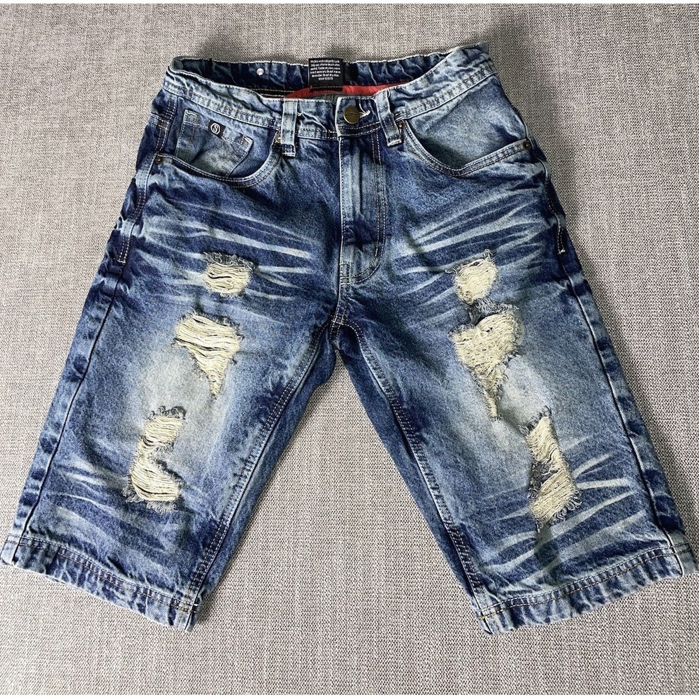Switch Men's Sz30 Premium Denim Short Acid Wash Distressed